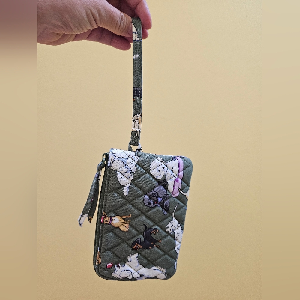 Vera Bradley Cotton Essential Zip Wristlet Dog Park - Picture 8 of 8